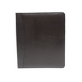 Leopoldo Executive Napoli Napa Leather 3" Capacity 3-Ring Binder - Midnight Black